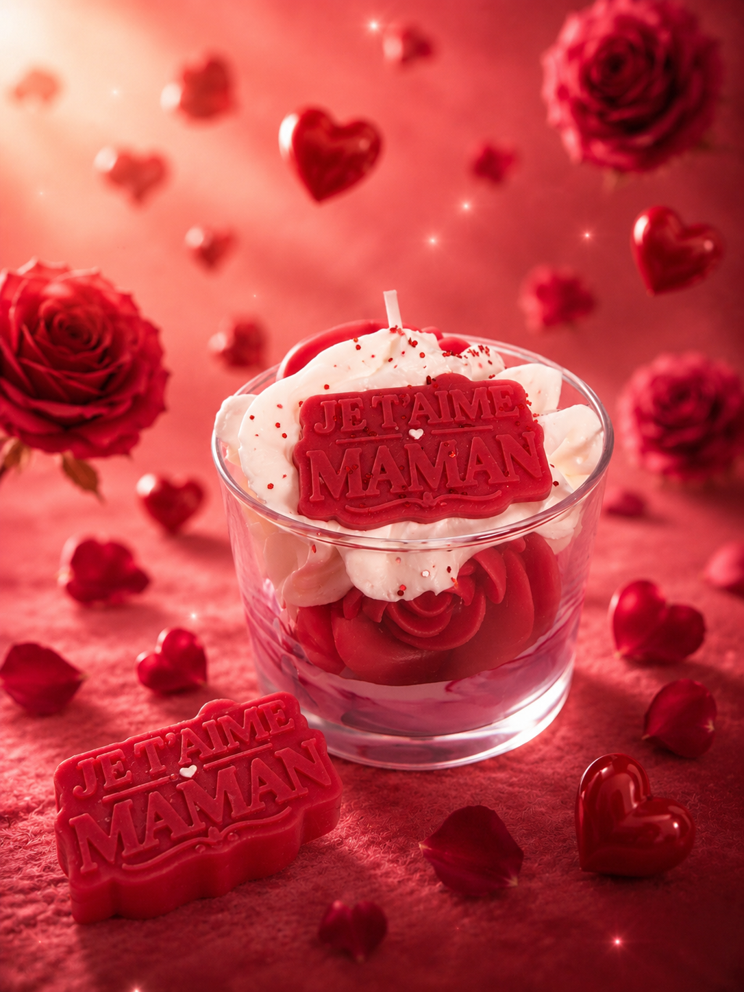 Bougie parfumée rose vanillée | Mama