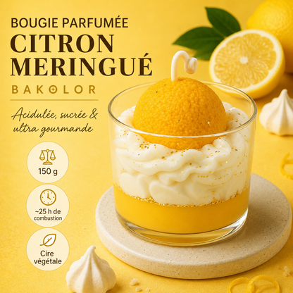 Bougie parfumée citron meringué | Bakolor