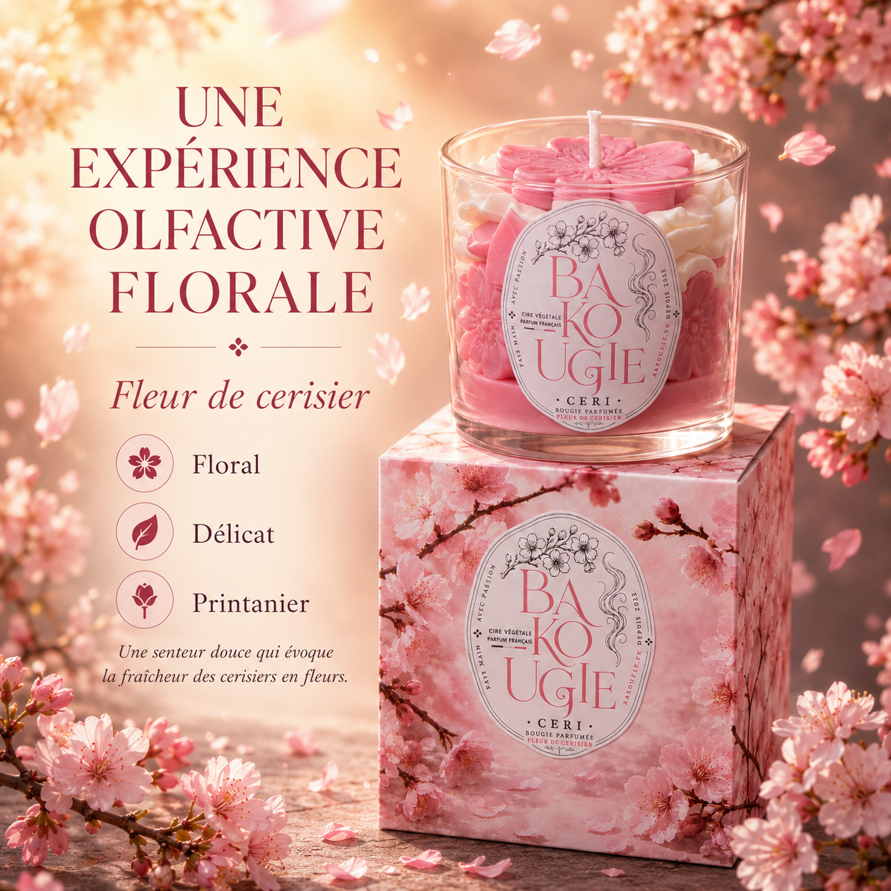 Bougie parfumée fleur de cerisier | CERI