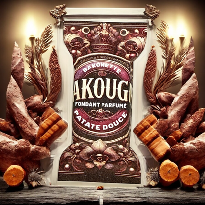 Fondant de cire parfumée patate douce, cire végétale et parfum français. Fabriqué à la main.