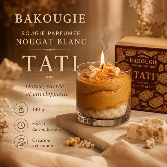 Bougie parfumée nougat blanc | Tati