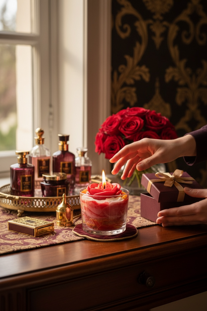 Bougie parfumée Immortelle | Rosa inmortal