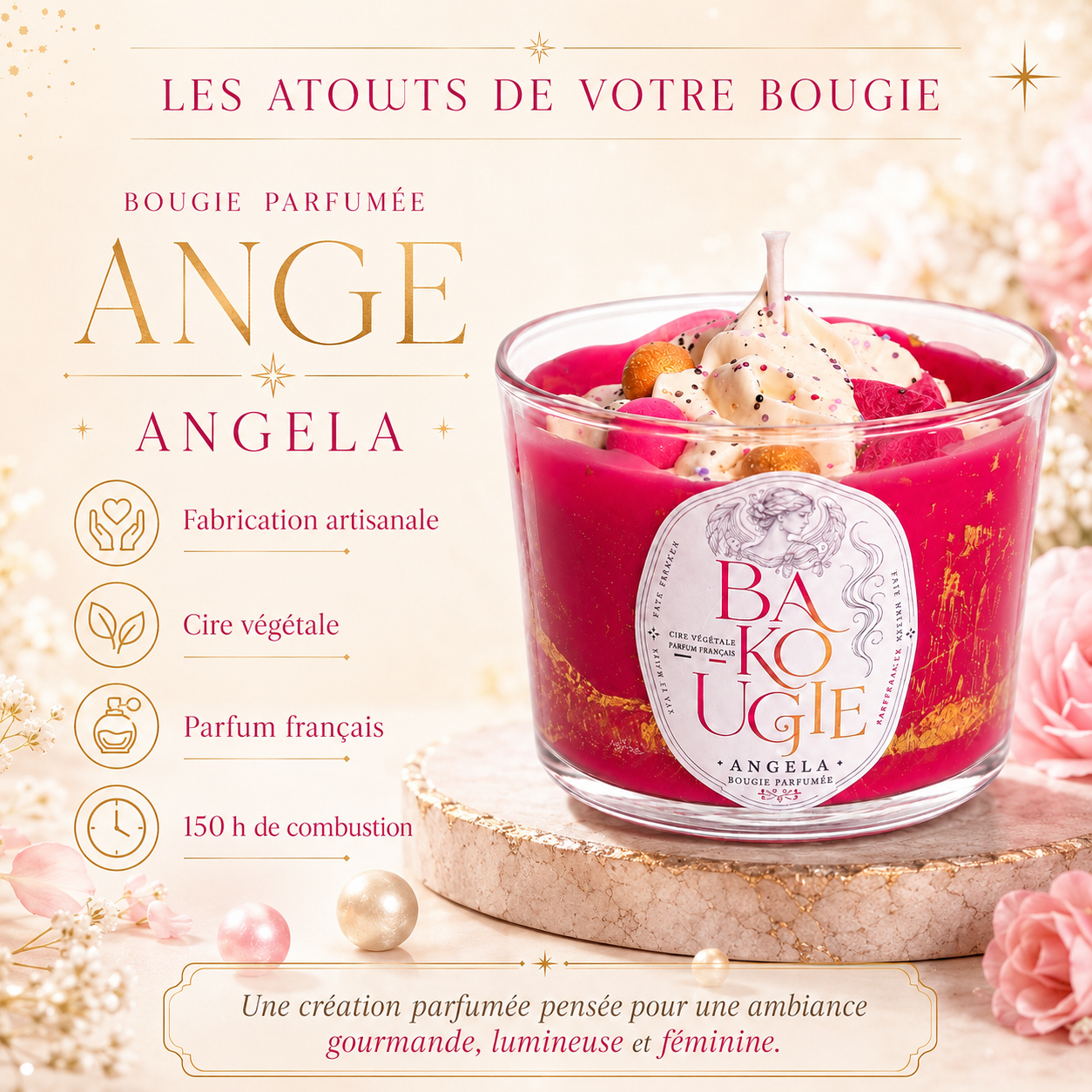 Bougie parfumée Ange | Angela