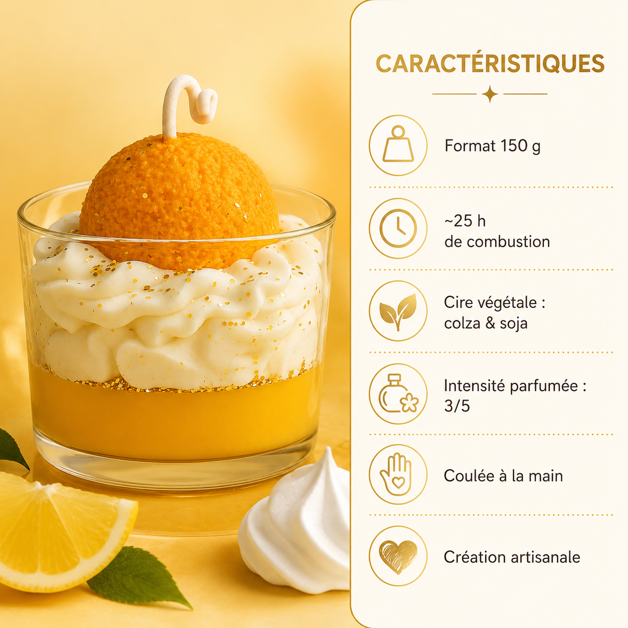 Bougie parfumée citron meringué | Bakolor