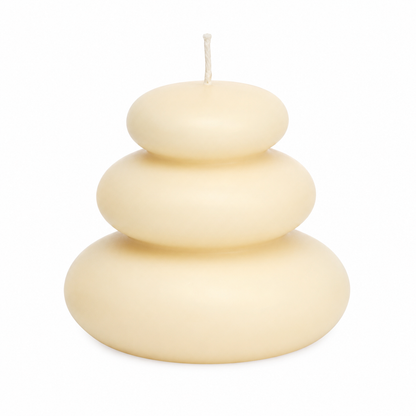 Bougie parfumée fleur de coton | Pile de galets