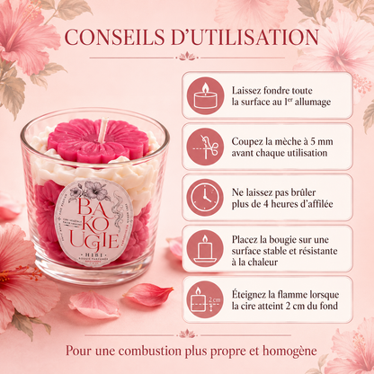Bougie parfumée hibiscus | HIBI