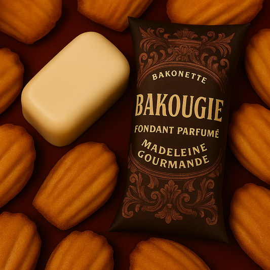 Fondant de cire parfumée madeleine gourmande, 30h de diffusion de parfum, cire végétale et parfum Français 