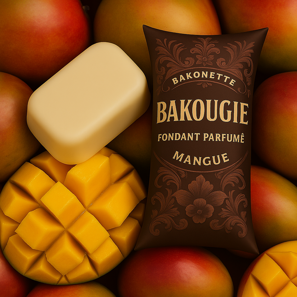 Fondant de cire parfumée mangue, 30h de diffusion de parfum, cire végétale et parfum Français 
