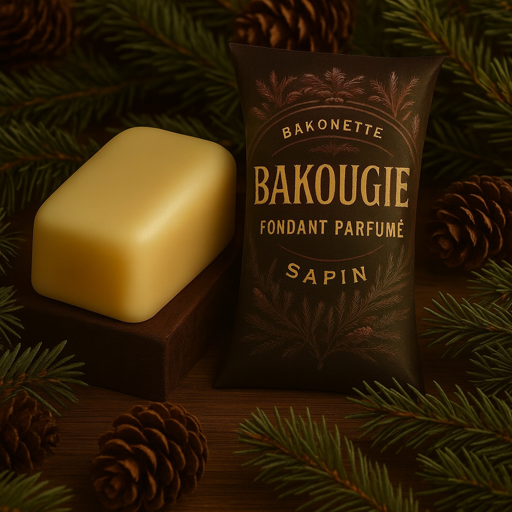 Fondant de cire parfumée Sapin, cire végétale et parfum Français. 30H de diffusion de parfum.