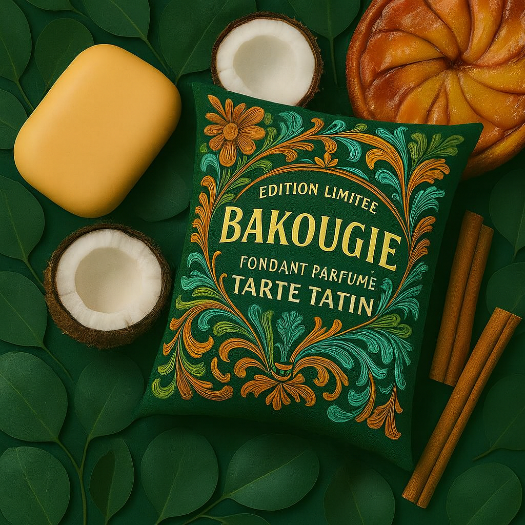 Fondant de cire parfumée Tarte tatin, cire végétale et parfum Français. 30H de diffusion de parfum.