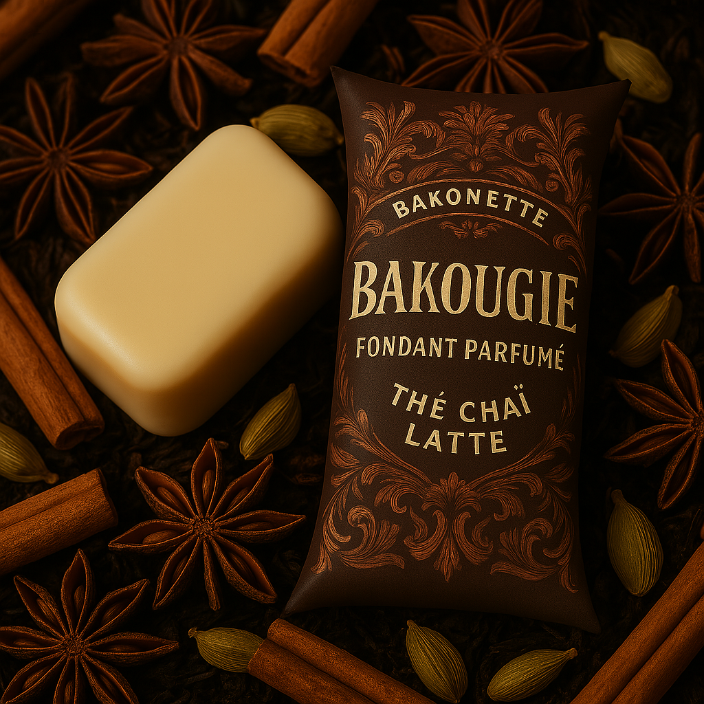 Fondant de cire parfumée Thé chaï latte, cire végétale et parfum Français. 30H de diffusion de parfum.