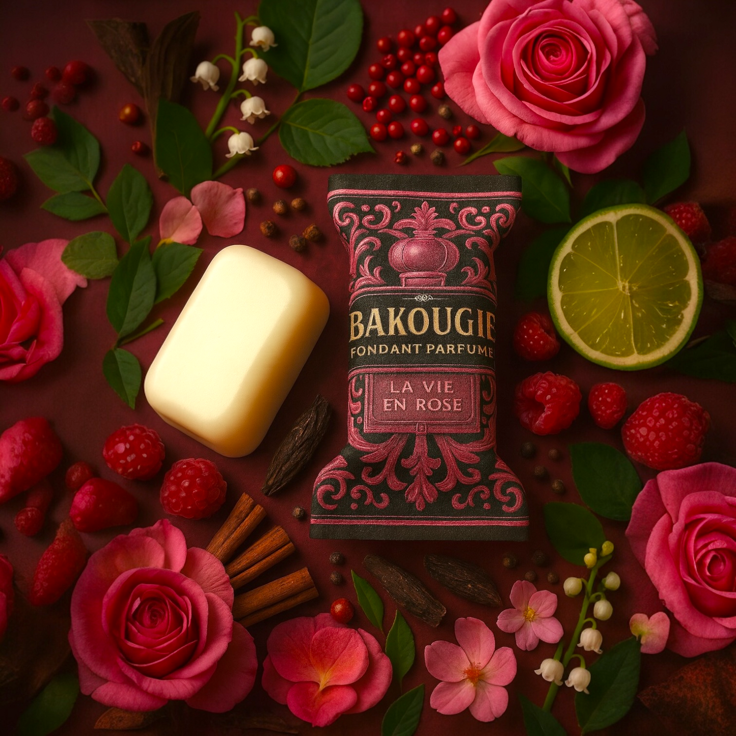Fondant parfumé La vie en rose | Bakonette de luxe