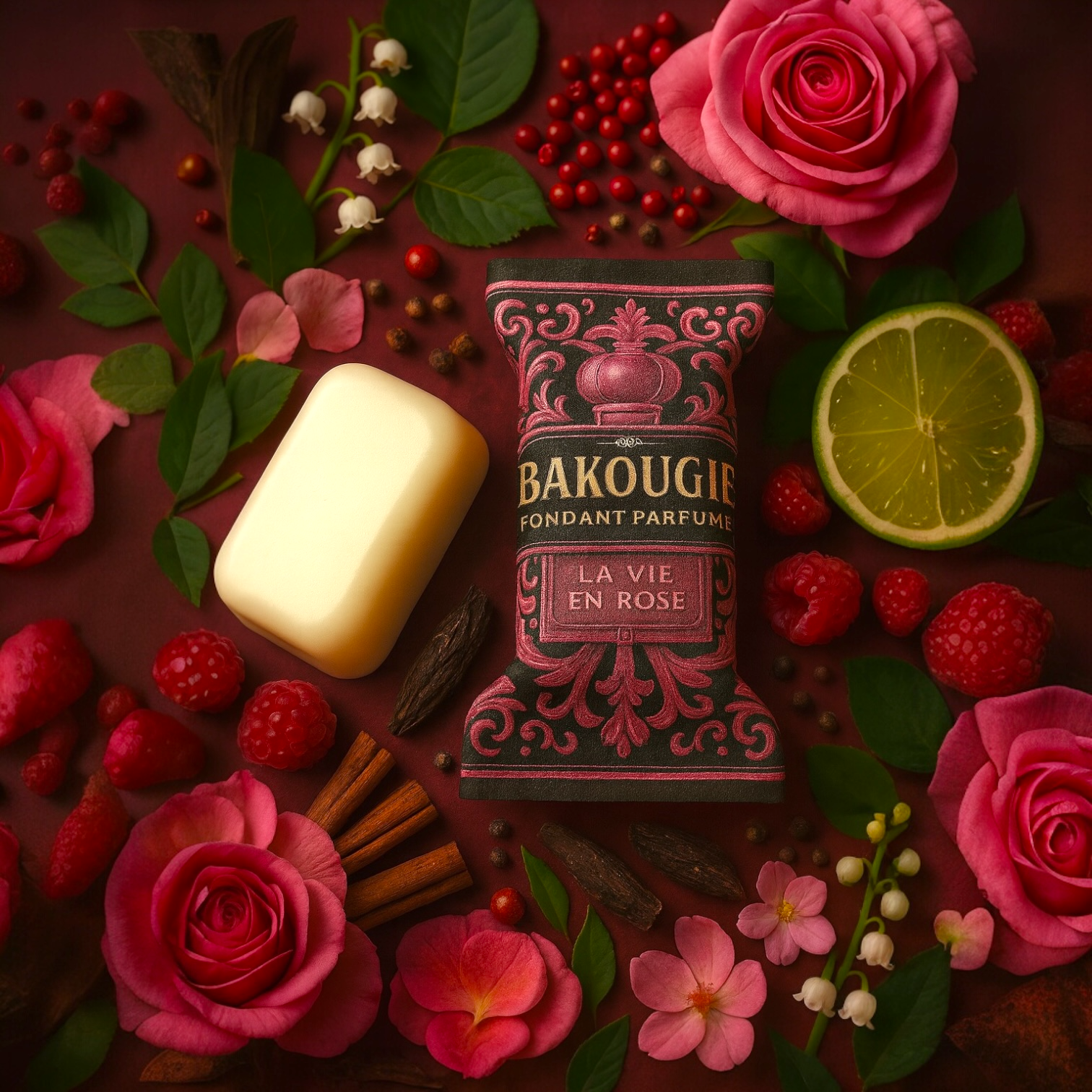 Fondant parfumé La vie en rose | Bakonette de luxe