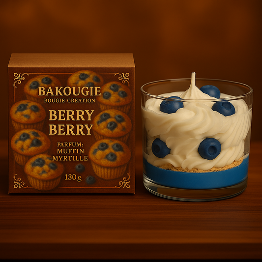 Bougie parfumée muffin myrtille | Berry berry