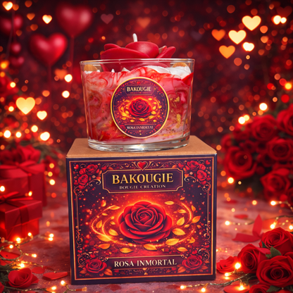 Bougie parfumée Immortelle | Rosa inmortal