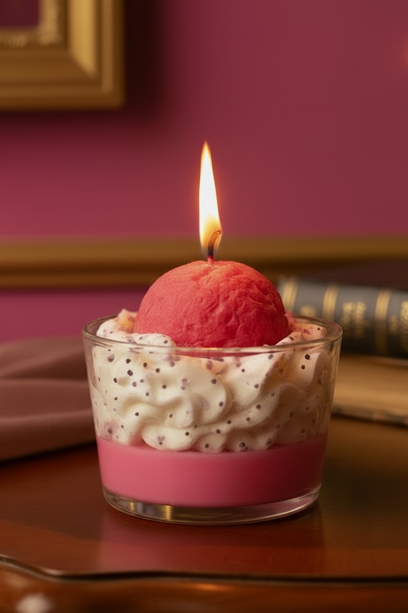 Bougie parfumée cheese cake fruits rouges | Bakolor