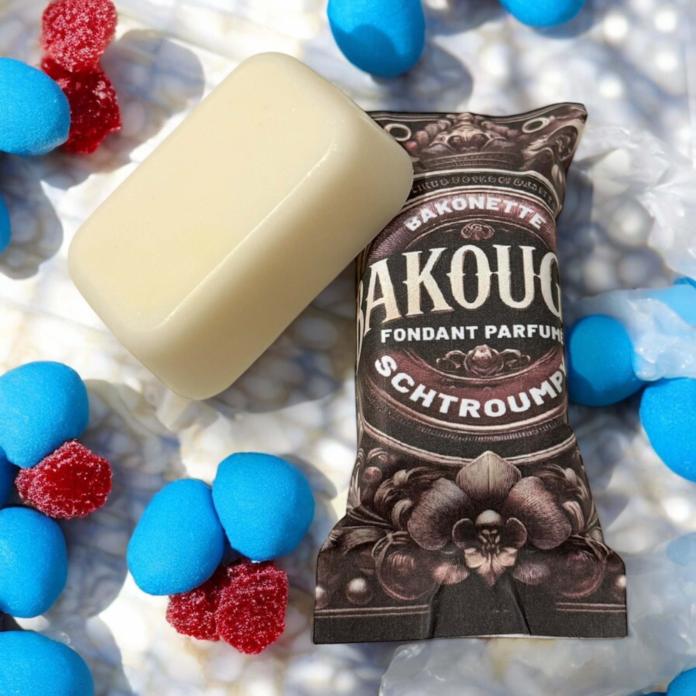 Fondant de cire parfumée bonbon Schtroumpy, 30h de diffusion de parfum, cire végétale et parfum Français 