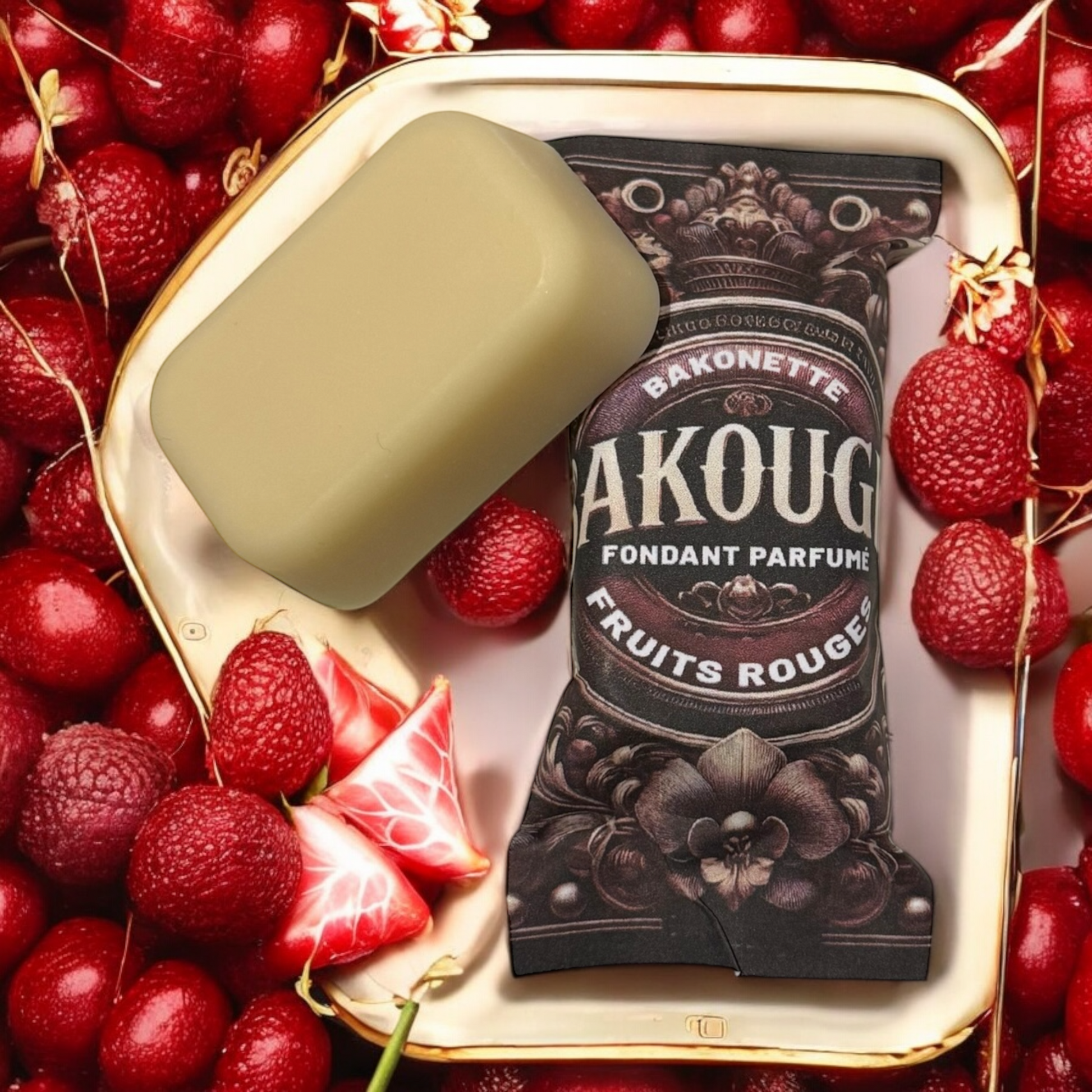 Fondant de cire parfumée fruits rouges, 30h de diffusion de parfum, cire végétale et parfum Français 