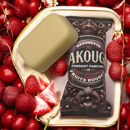 Fondant de cire parfumée fruits rouges, 30h de diffusion de parfum, cire végétale et parfum Français 