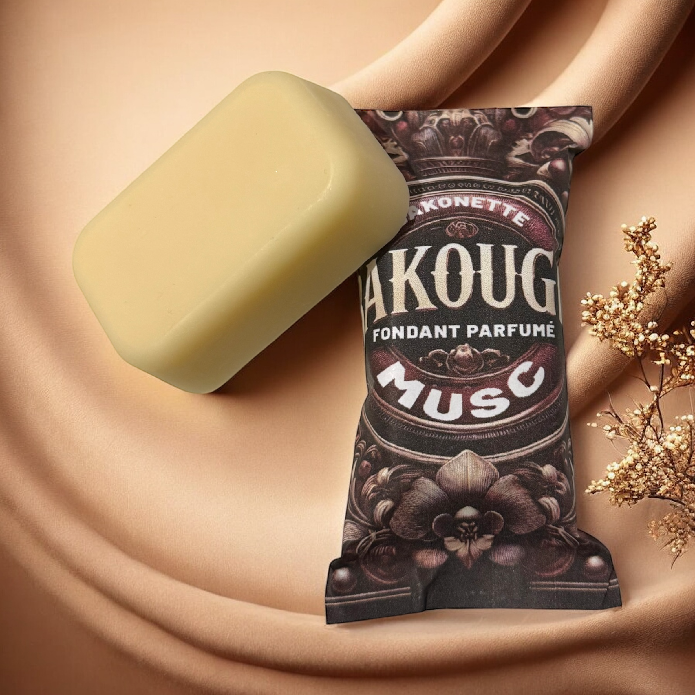 Fondant de cire parfumée musc, 30h de diffusion de parfum, cire végétale et parfum Français 