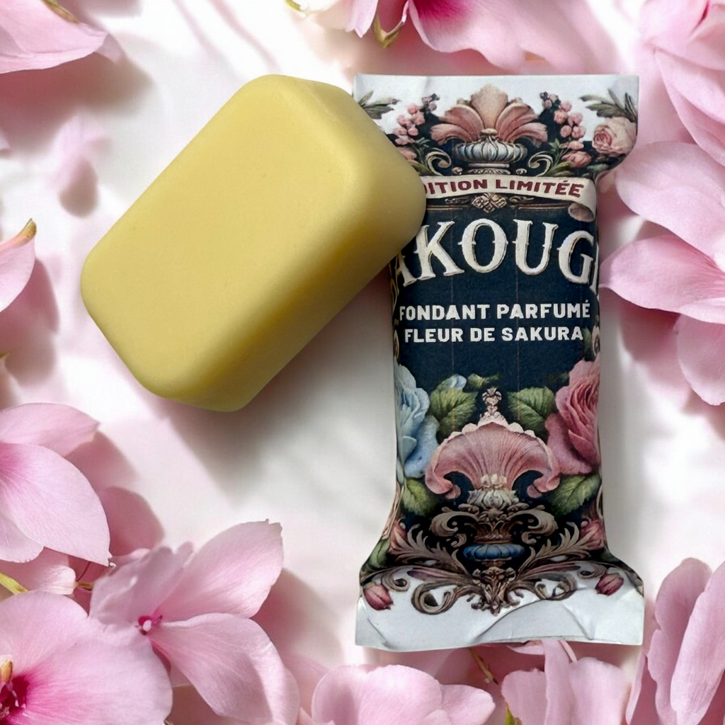 Fondant de cire parfumée fleur de sakura, 30h de diffusion de parfum, cire végétale et parfum Français 