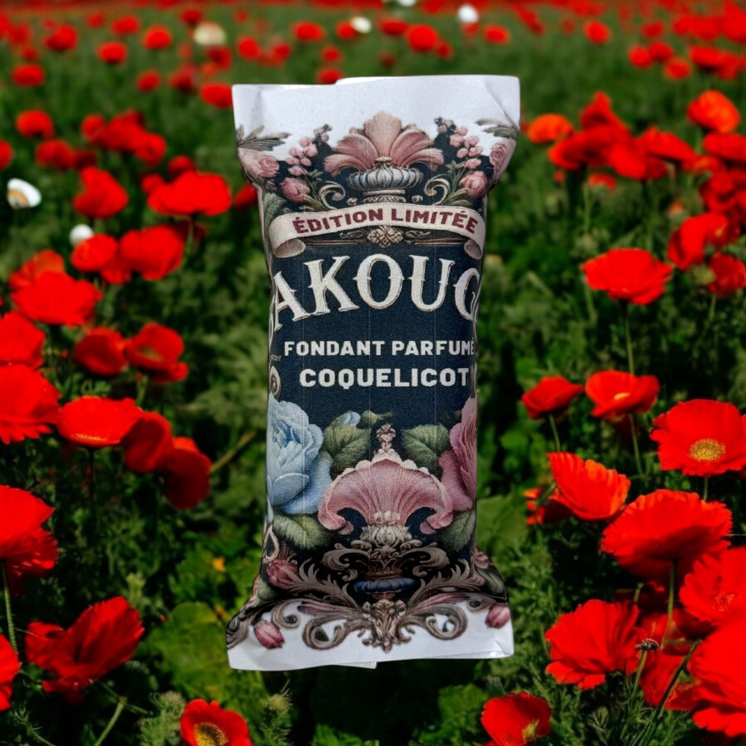 Fondant de cire parfumée coquelicot, 30h de diffusion de parfum, cire végétale et parfum Français 