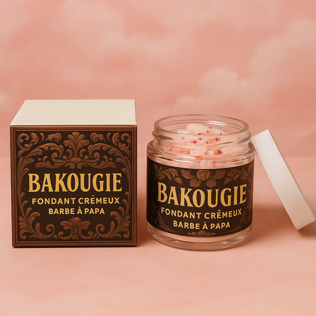 Fondant de cire végétale parfumée barbe à papa format crémeux de 50g pour 50h de diffusion de parfum