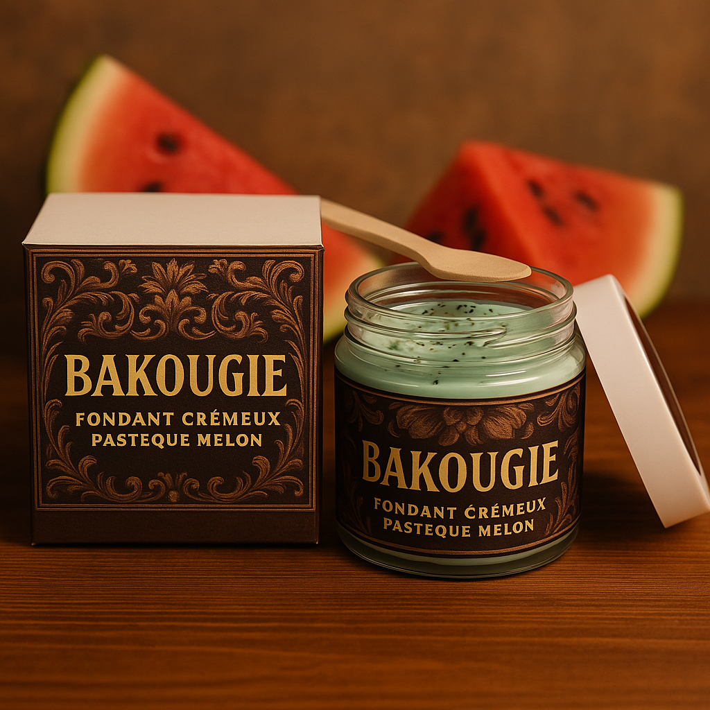 Fondant de cire végétale parfumée pastèque melon format crémeux de 50g pour 50h de diffusion de parfum