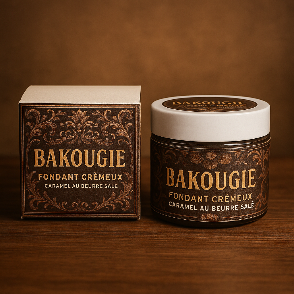 Fondant de cire végétale parfumée caramel au beurre salé format crémeux de 50g pour 50h de diffusion de parfum