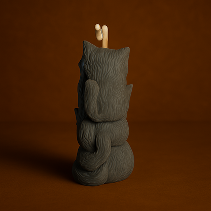 Bougie parfumée nougat blanc en forme de 3 chats l’un sur l’autre. Fabriquée à la main avec de la cire végétale et un parfum Français.