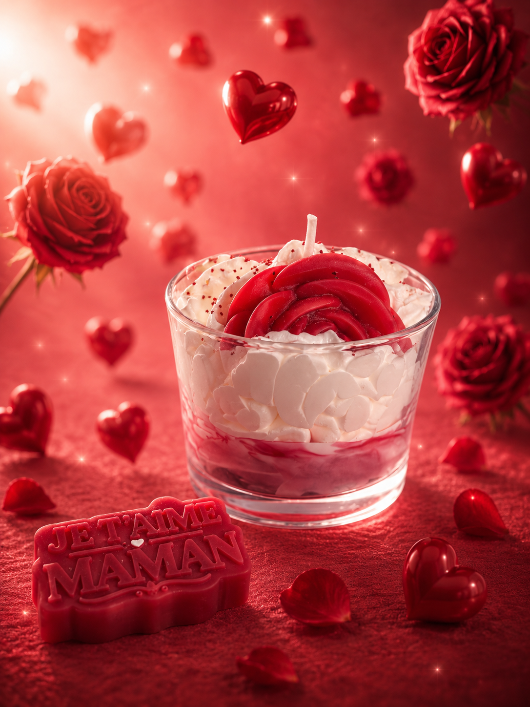 Bougie parfumée rose vanillée | Mama