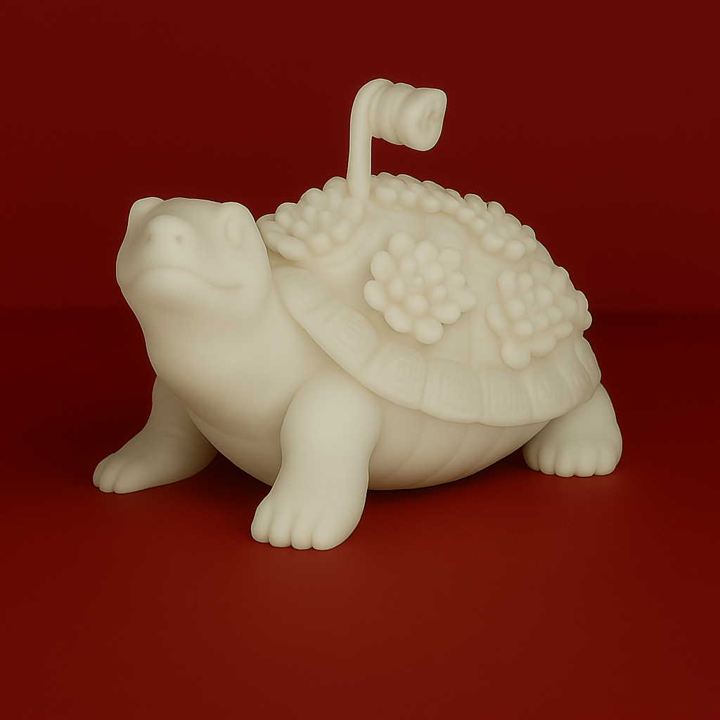 Bougie parfumée pastèque melon en forme de tortue. Fabriquée à la main avec de la cire végétale et un parfum Français.