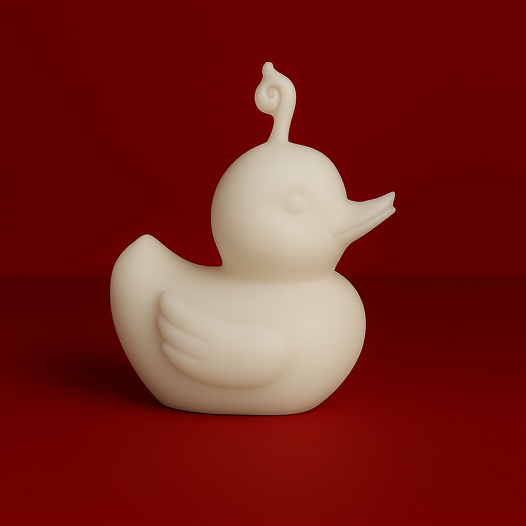 Bougie parfumée citron meringué en forme de canard. Fabriquée à la main avec de la cire végétale et un parfum Français.