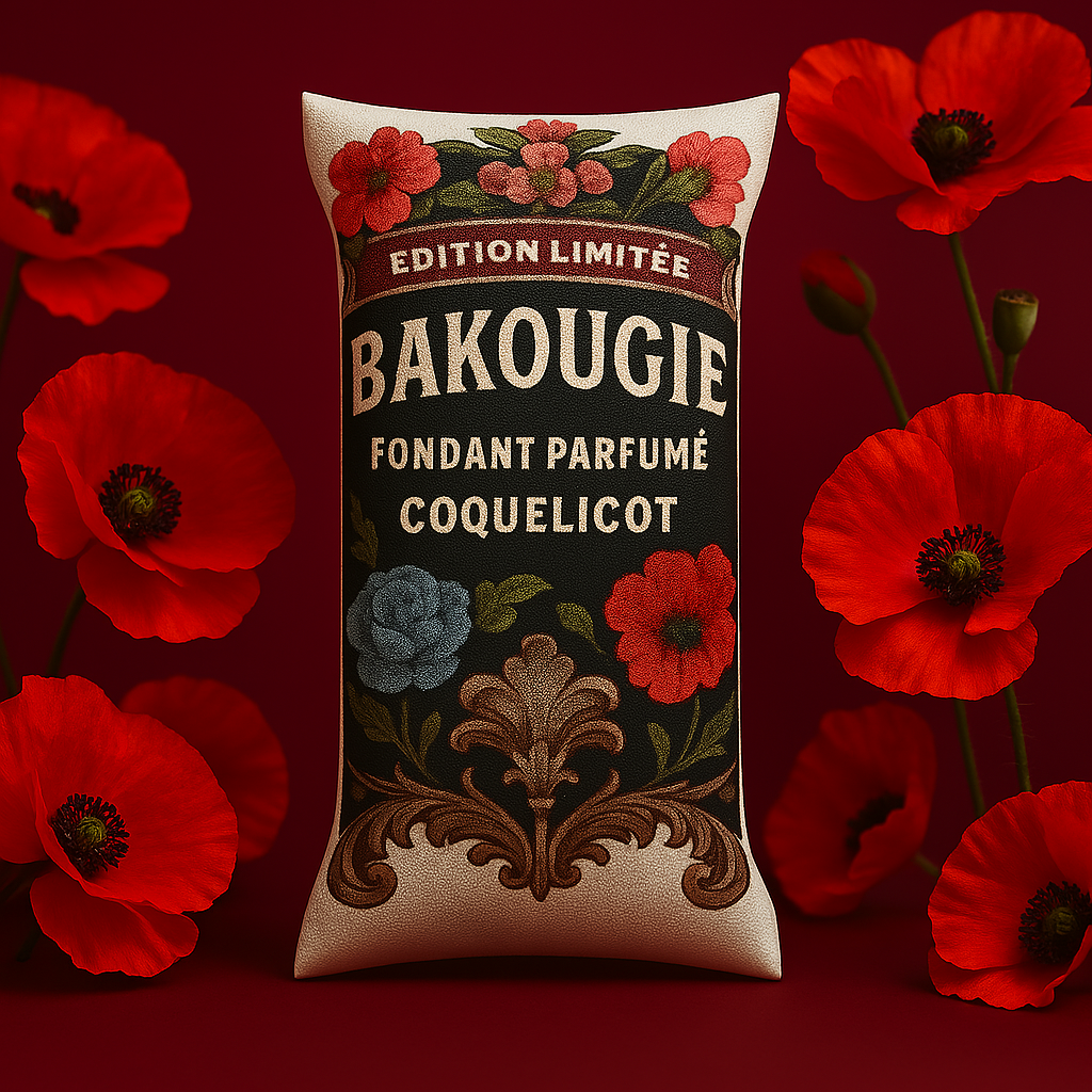 Fondant de cire parfumée coquelicot, 30h de diffusion de parfum, cire végétale et parfum Français 