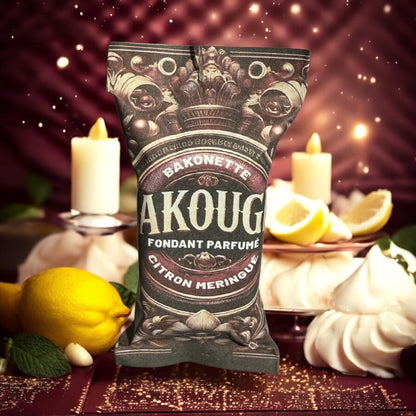 Fondant de cire parfumée citron meringué, cire végétale et parfum français. Fabriqué à la main.