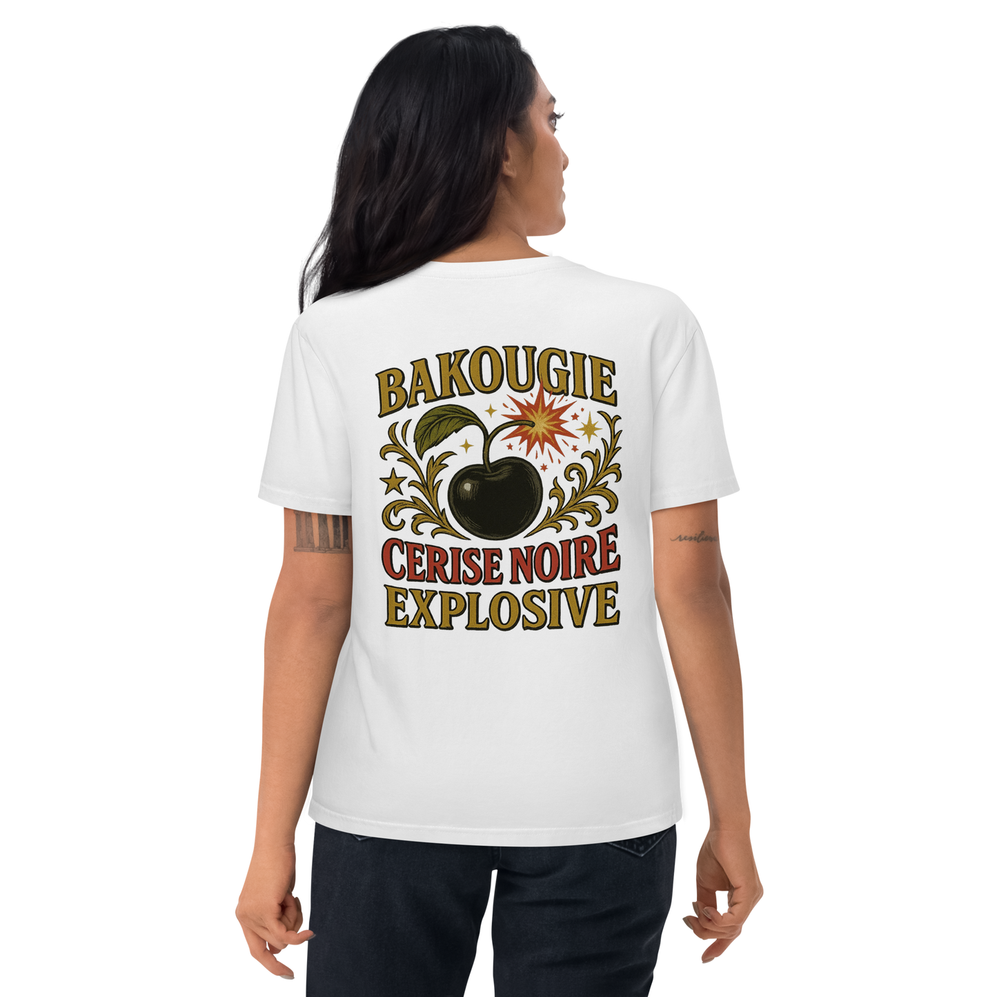 T-shirt en coton | Cerise noire explosive