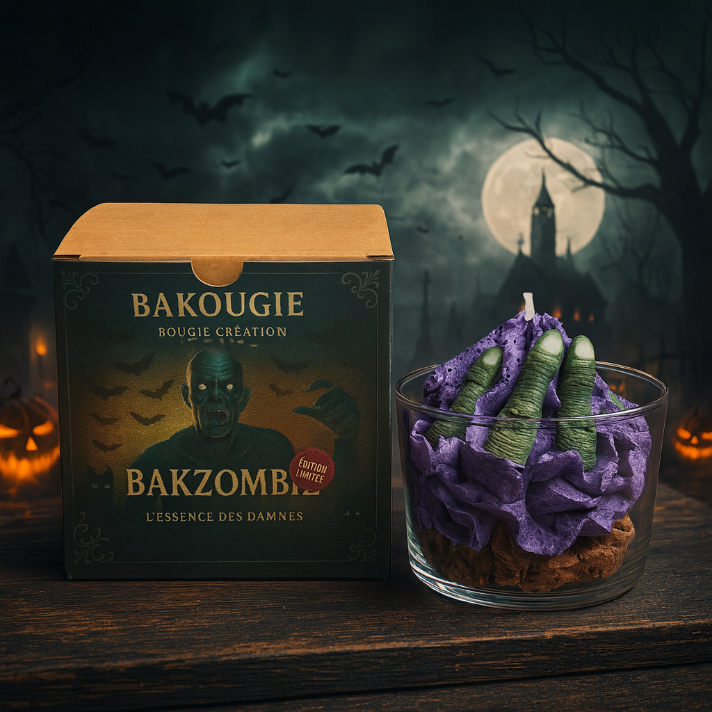 Bougie parfumée rocher praliné | Bakzombie