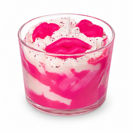 Bougie Bisous sucrés Bakougie au parfum Framboise