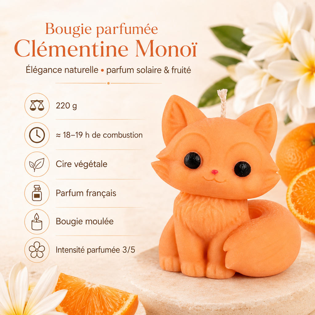 Bougie parfumée Clémentine monoï Foxy Bakougie — vue complémentaire 3