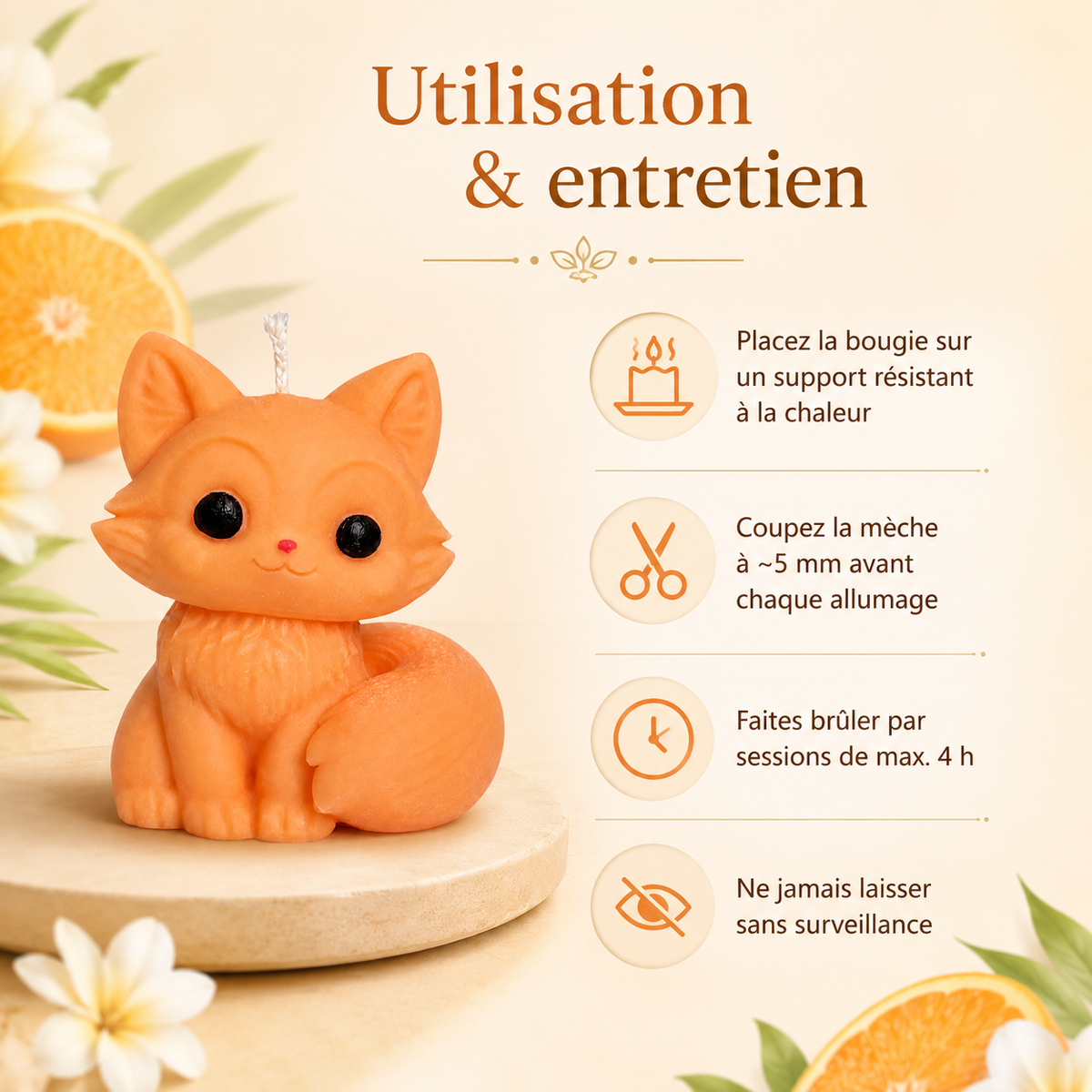 Bougie parfumée Clémentine monoï Foxy Bakougie — vue complémentaire 5