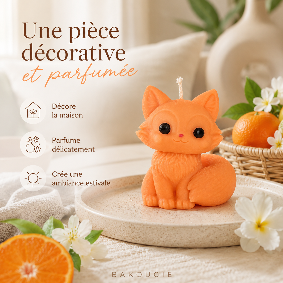 Bougie parfumée Clémentine monoï Foxy Bakougie — vue complémentaire 7