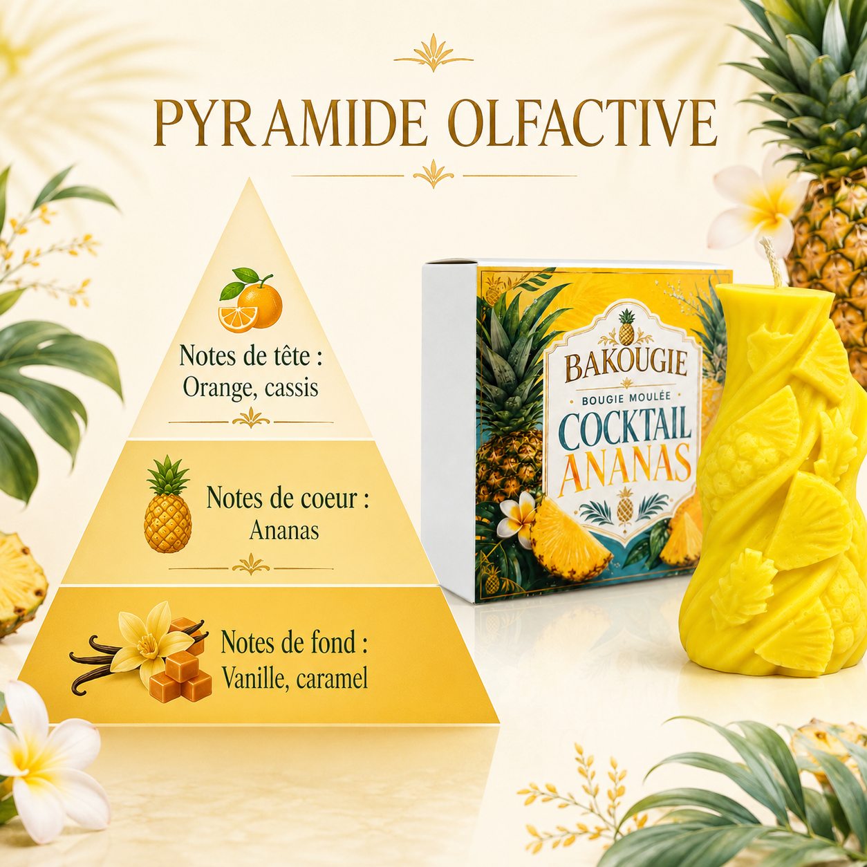 Bougie parfumée Cocktail Ananas Bakougie — vue complémentaire 4