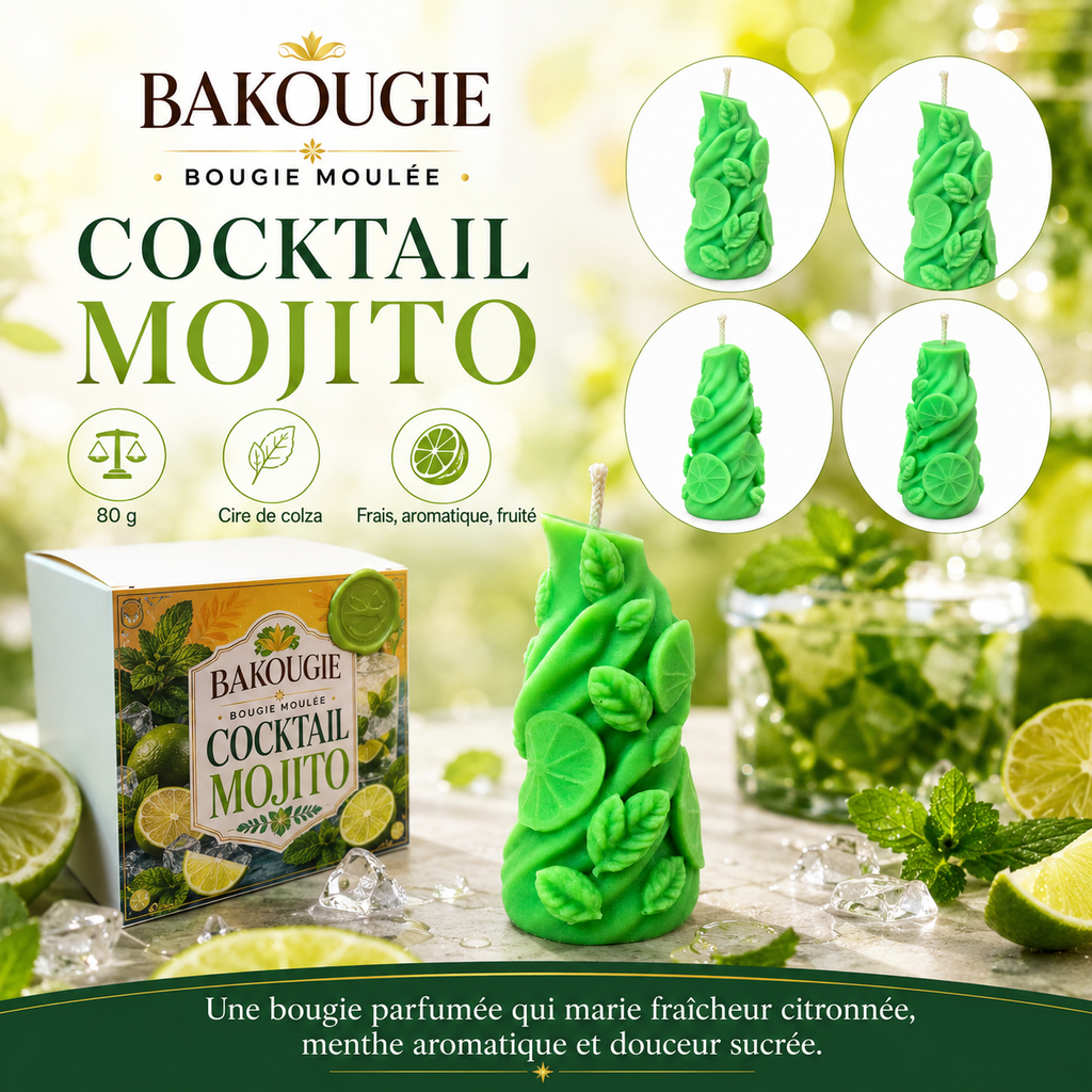 Bougie parfumée Cocktail Mojito Bakougie — vue complémentaire 6