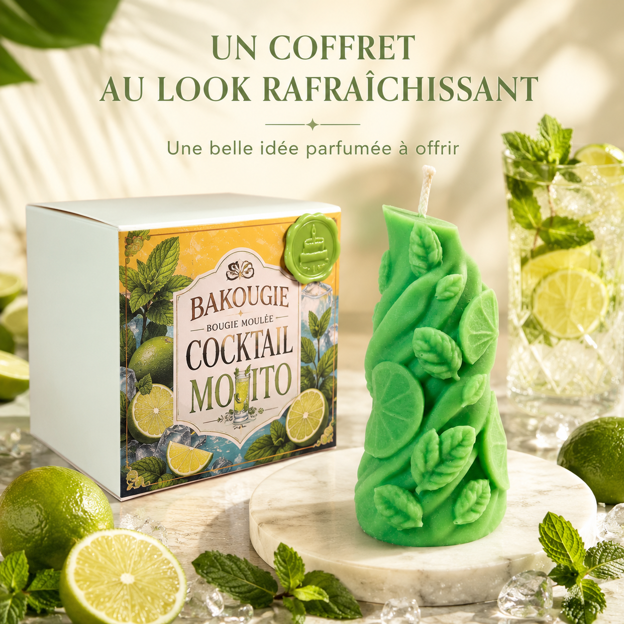 Bougie parfumée Cocktail Mojito Bakougie — vue complémentaire 7