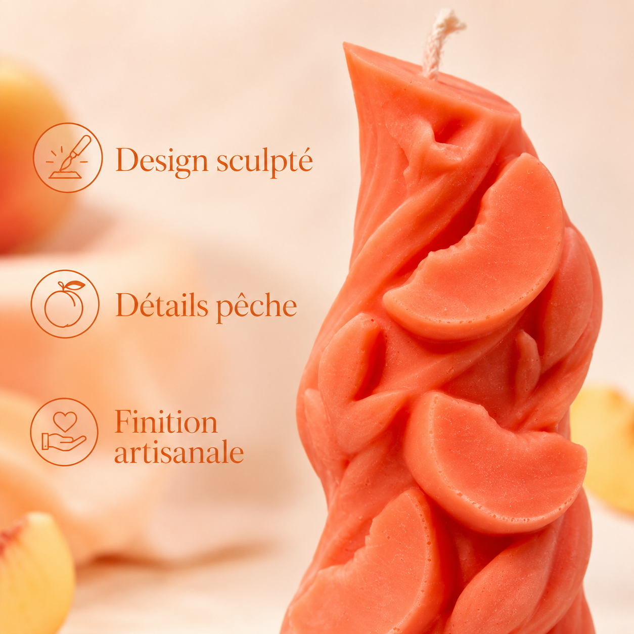 Bougie parfumée Cocktail Pêche Bakougie — vue complémentaire 5