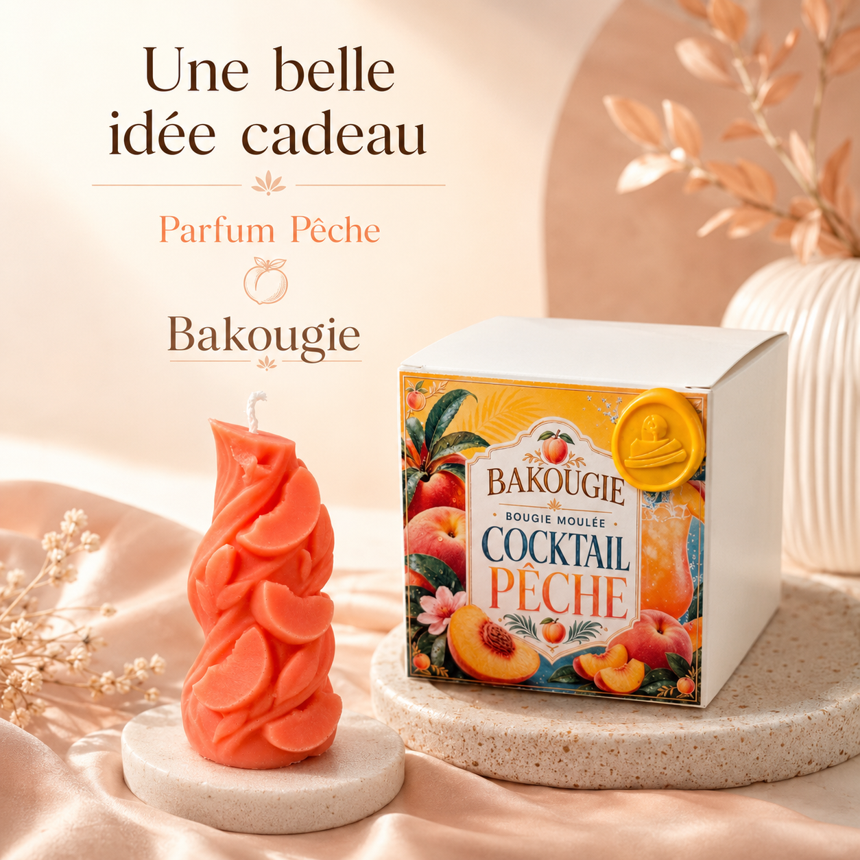 Bougie parfumée Cocktail Pêche Bakougie — vue complémentaire 7