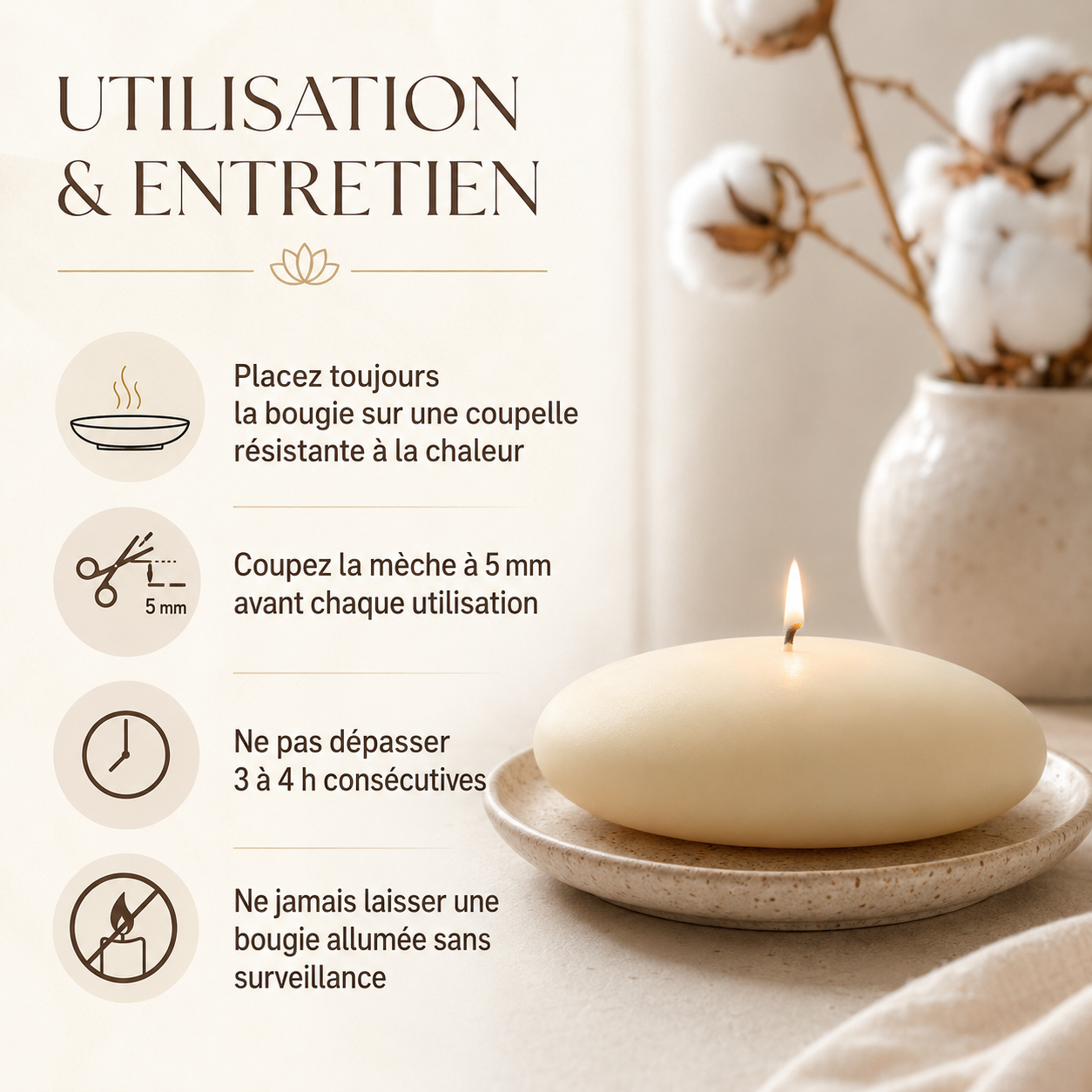 Bougie parfumée Fleur de coton Galet Bakougie — vue complémentaire 8