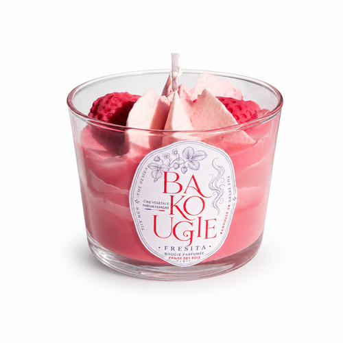 Bougie parfumée fraise des bois « Fresita » de Bakougie, vue principale