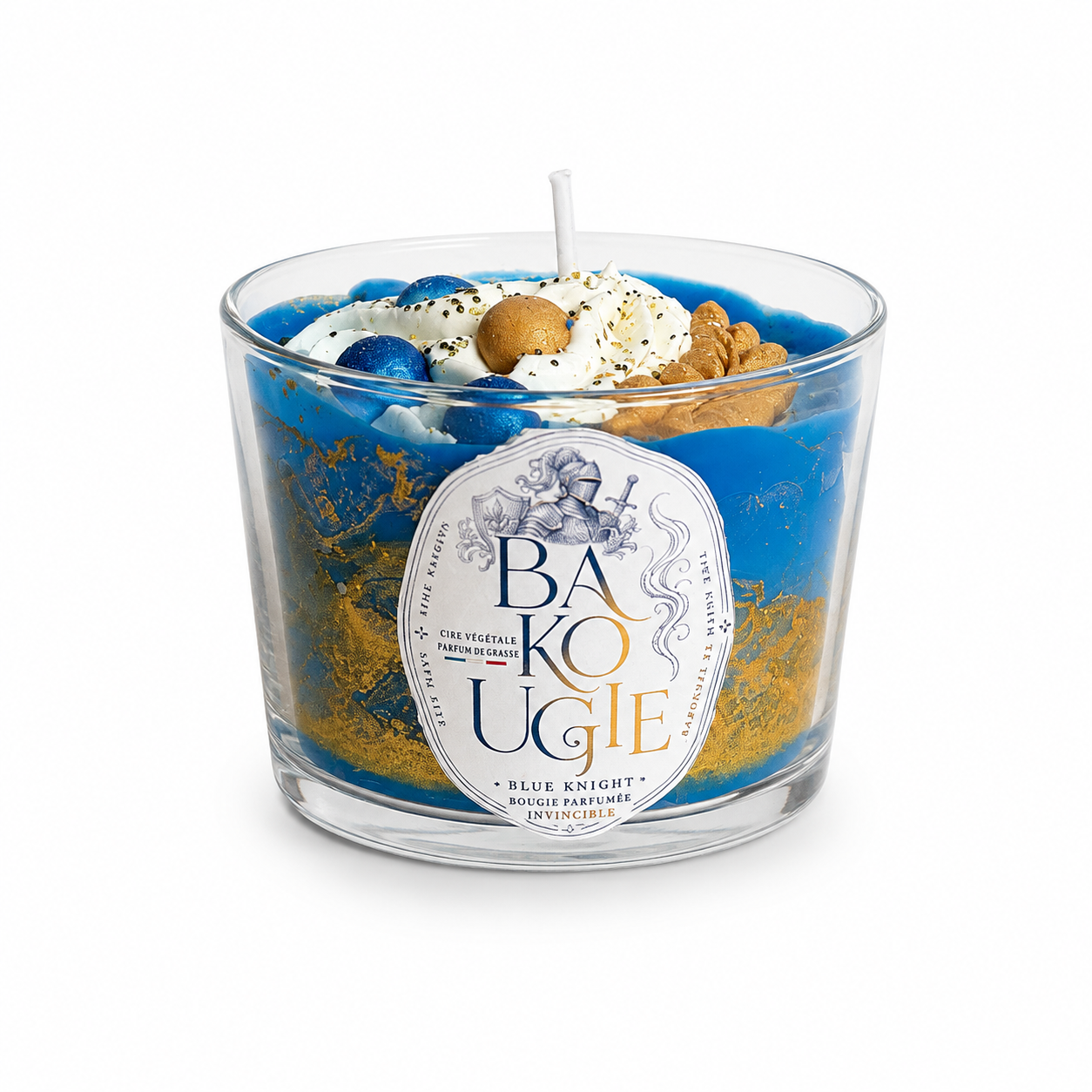 Bougie parfumée Invincible « Blue Knight » de Bakougie, vue principale
