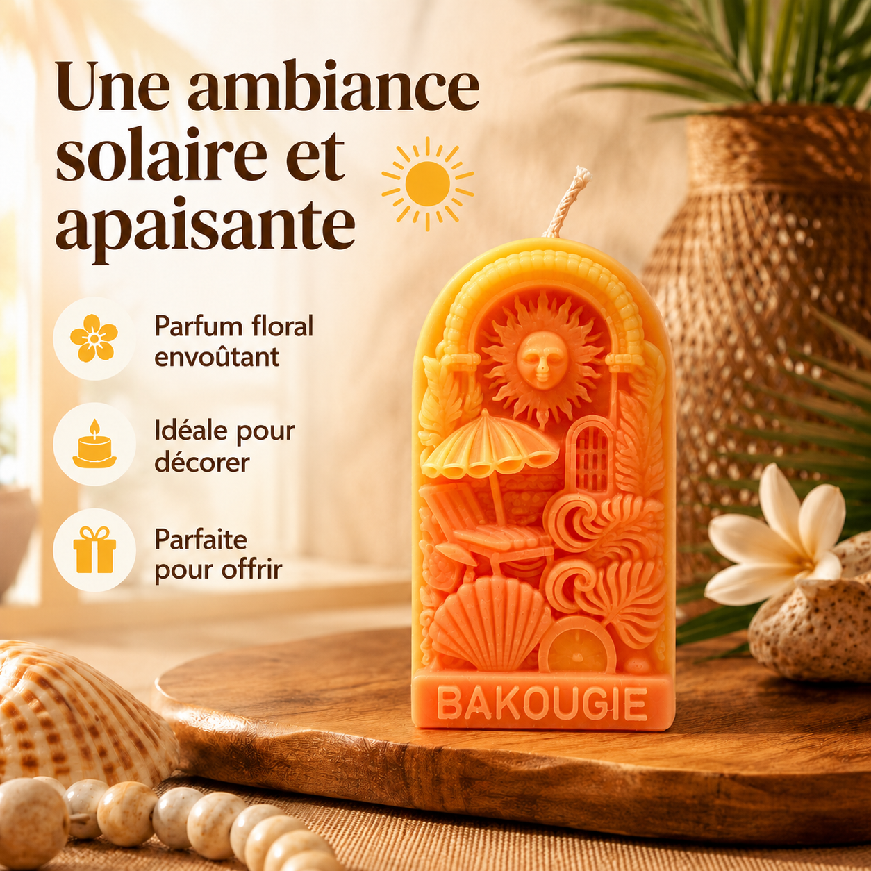 Bougie parfumée Monoï des Îles Solecito des Îles Bakougie — vue complémentaire 3
